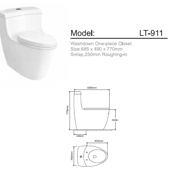 توالت فرنگی | لوتوس مدل LT-911